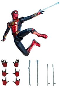 4kids.home zdtoys 10th anniversary 7 inch no way home spiderman collectible action figure exquisite painting 20 joints movable iron spiderman toy (1/10 scale) (gold red)