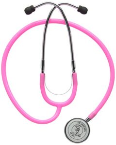 prestige medical dual head stethoscope, hot pink, 3.6 ounce