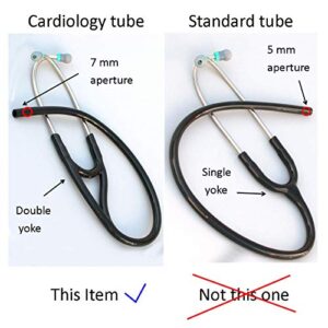 Compatible Replacement Tube by CardioTubes fits Littmann(r) MasterCardiologyI(r) and Littmann(r) Cardiology III(r) Stethoscopes - 7mm Binaurals Blue TUBING