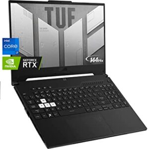 2022 ASUS TUF Dash 15.6" 144Hz Gaming Laptop, Intel 12th Core i7-12650H, 16GB RAM, 512GB PCIe SSD, NVIDIA GeForce RTX 3060 Graphics 6GB, Backlit Keyboard, Windows 11, Black, 32GB USB Card Included