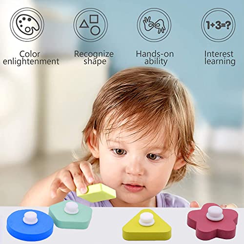 Toddler Shape Sorter Toys Baby First Shapes Knob Wooden Preschool Learning Jigsaw Peg Puzzle Board Toys Geometry Sorting Gifts Didactic Classic Toy for 1 2 3 Boys Girls Kids Montessori Stem Travel Toy