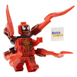 lego superheroes: carnage minifigure with appendages and red cape