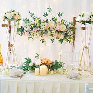 10 Pcs Tall Metal Trumpet Vase 23.6"/60cm Wedding Table Floral Center Decor Metal, Artificial Flower Display Stand for Wedding Christmas Carnival Party Dinner Event Hotel Home Decor Arrangement