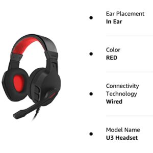 NUBWO U3 3.5mm Gaming Headset for PC, PS4, PS5, Laptop, Xbox One, Mac, iPad, Switch/ Computer Game , Over Ear Flexible Microphone Volume Control with Mic