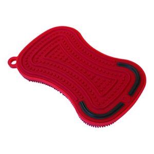 kuhn rikon stay clean 3-in-1 scrubber red