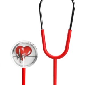 Perfect For Doctors and Nurses, Red Stethoscope, Heart on Diaphragm