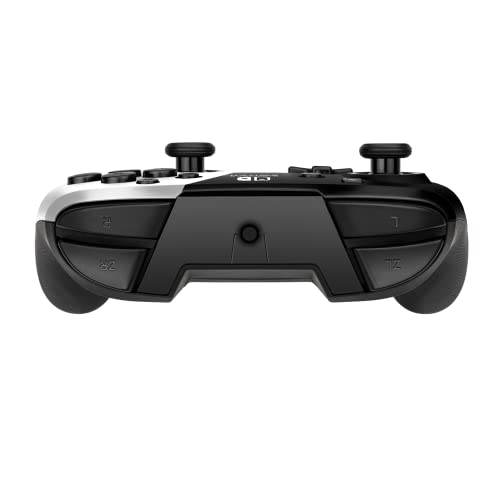 PDP Gaming Faceoff Deluxe+ Wired Switch Pro Controller - Officially Licensed by Nintendo - OLED Model- Black/White - Nintendo Switch