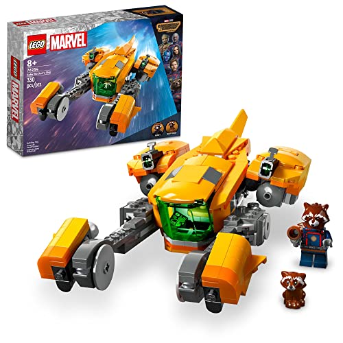 LEGO Marvel Baby Rocket’s Ship 76254 Buildable Spaceship Toy from Guardians of the Galaxy 3 Featuring Rocket Raccoon and Baby Rocket Minifigures, Collectible Super Hero Toy Gift for Kids Ages 8 and up