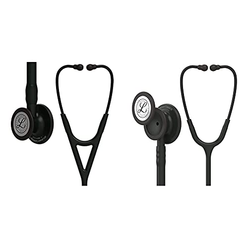 3M Littmann Stethoscope, Cardiology IV, Black Tube, Black Chestpiece, 27 Inch, 6163 & Classic III Monitoring Stethoscope, Black Edition Chestpiece, Black Tube, 27 Inch, 5803