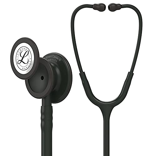 3M Littmann Stethoscope, Cardiology IV, Black Tube, Black Chestpiece, 27 Inch, 6163 & Classic III Monitoring Stethoscope, Black Edition Chestpiece, Black Tube, 27 Inch, 5803