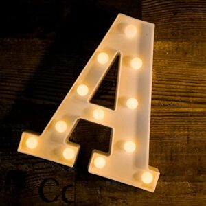 foaky led letter lights sign light up letters sign for night light wedding/birthday party battery powered christmas lamp home bar decoration(a)