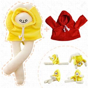 plush banana man doll, weird plush banana stuffed animals doll with magnet, creative stuffed toy funny changeable plush pillow decompression toy gifts for kids christmas birthday party (16 inch)
