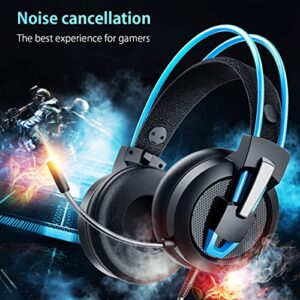 Karvipark Gaming Headset for Xbox One/PS4/PS5/PC/Nintendo Switch|Noise Cancelling,Bass Surround Sound,Over Ear,3.5mm Stereo Wired Headphones with Mic for Clear Chat