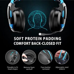 Karvipark Gaming Headset for Xbox One/PS4/PS5/PC/Nintendo Switch|Noise Cancelling,Bass Surround Sound,Over Ear,3.5mm Stereo Wired Headphones with Mic for Clear Chat