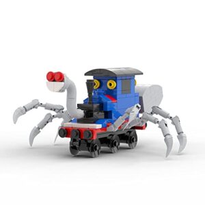 199 pieces chooo charles building toy set, horror game spider train monster building kit, creative desktop decorations charles train with spider figure model building blocks, new 2023
