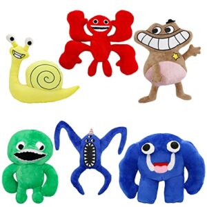 6pcs garden of banban plush,10 inches garden of ban ban jumbo josh plushies toys,soft monster horror stuffed figure doll for fans gift,soft stuffed animal figure doll for adult and kids