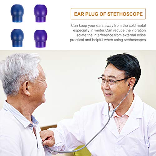 TEHAUX 10Pairs Stethoscope Replacement Earplugs Soft Silicone Stethoscope Ear Tips Stethoscope Covers for Stethoscope ( Assorted color )