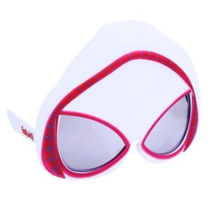sun-staches costume sunglasses 18 months to 1200 months spider-gwen party favors uv400 multi-colored, 8"