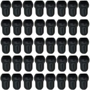 tihood 40pcs stethoscope replacement earplugs - universal silicone replacement ear tips for stethoscope, earbuds, snap tight soft-sealing ear-tips black