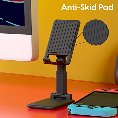 TALK WORKS Nintendo Switch Stand - Folding Tabletop and Desktop Stand Display Holder Compatible with Nintendo Switch - Adjustable Viewing Angle and Sturdy Base with Non-Slip Pad - Black