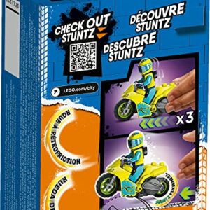 LEGO City Stuntz Cyber Stunt Bike 60358, Flywheel-Powered Motorbike Toy to Perform Jumps and Tricks, Action Toys for Boys and Girls Ages 5 Plus, Extension Set