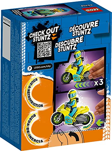 LEGO City Stuntz Cyber Stunt Bike 60358, Flywheel-Powered Motorbike Toy to Perform Jumps and Tricks, Action Toys for Boys and Girls Ages 5 Plus, Extension Set