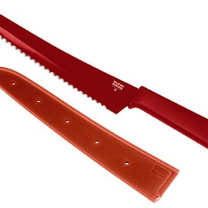 Kuhn Rikon Color Plus Bread Knife, Red