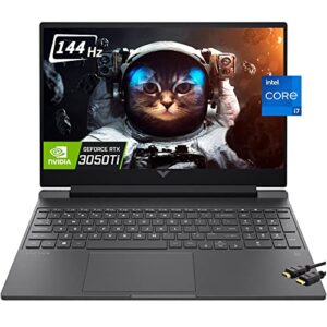 HP Victus Premium Gaming Laptop, 15.6" FHD IPS 144Hz Display, 12th Gen Intel 10-Core i7-12650H, NVIDIA GeForce RTX 3050 Ti, Backlit KB, WiFi 6, Enhanced Thermals, Windows 11 Home(16GB|1TB SSD)