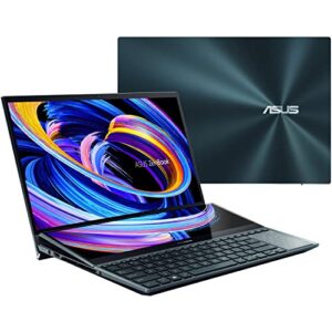 ASUS ZenBook Pro Duo 15 UX582 15.6" 4K OLED Touchscreen (Intel 14-Core i7-12700H, 16GB DDR5 RAM, 2TB SSD, GeForce RTX 3060 6GB) Business Laptop, ScreenPad Plus, Backlit, IST HDMI, Stylus, Win 11 Pro