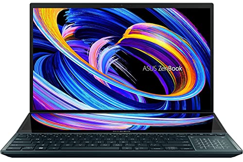 ASUS ZenBook Pro Duo 15 UX582 15.6" 4K OLED Touchscreen (Intel 14-Core i7-12700H, 16GB DDR5 RAM, 2TB SSD, GeForce RTX 3060 6GB) Business Laptop, ScreenPad Plus, Backlit, IST HDMI, Stylus, Win 11 Pro