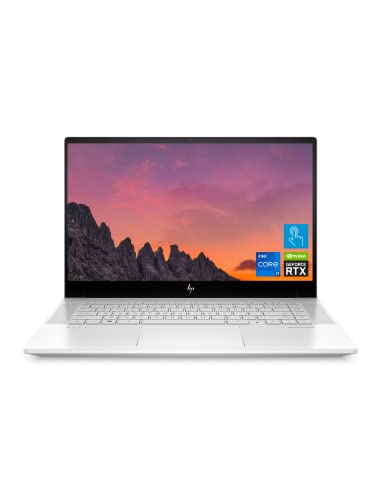 HP Envy 15 Laptop, NVIDIA GeForce RTX 3050, 11th Gen Intel Core i7-11800H, 16 GB RAM, 512 GB SSD, 1080p Touchscreen, Windows 11, Advanced Cooling System, Webcam w/Camera Shutter (15-ep1010nr, 2021)