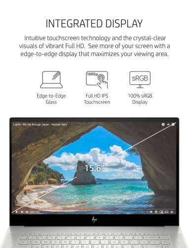 HP Envy 15 Laptop, NVIDIA GeForce RTX 3050, 11th Gen Intel Core i7-11800H, 16 GB RAM, 512 GB SSD, 1080p Touchscreen, Windows 11, Advanced Cooling System, Webcam w/Camera Shutter (15-ep1010nr, 2021)