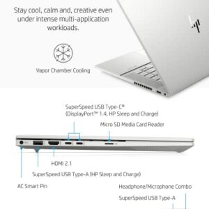 HP Envy 15 Laptop, NVIDIA GeForce RTX 3050, 11th Gen Intel Core i7-11800H, 16 GB RAM, 512 GB SSD, 1080p Touchscreen, Windows 11, Advanced Cooling System, Webcam w/Camera Shutter (15-ep1010nr, 2021)