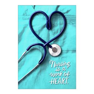 hallmark business (25 pack) nurse appreciation cards (stethoscope heart) for nurses, healthcare, hospitals, clinics, schools, medical staff, nursing homes, caregivers, hospice care