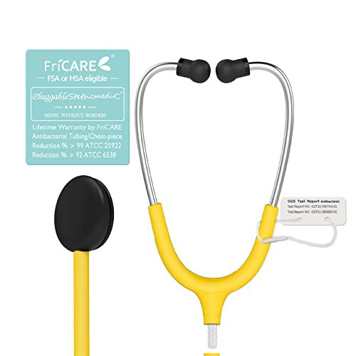 FriCARE Lightweight Single Head Stethoscope (Goose Yellow Tube)