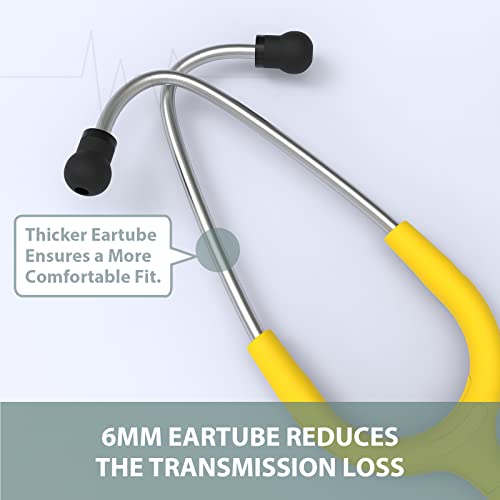 FriCARE Lightweight Single Head Stethoscope (Goose Yellow Tube)