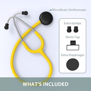 FriCARE Lightweight Single Head Stethoscope (Goose Yellow Tube)