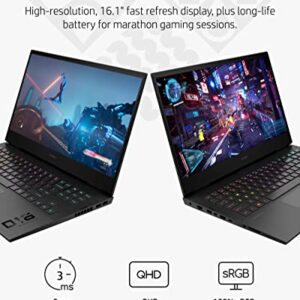 HP OMEN Laptop 16, NVIDIA GeForce RTX 3070, 12th Gen Intel Core i7-12700H, 16 GB RAM, 512 GB SSD, Quad HD IPS Display, Windows 11 Home, RGB Backlit Keyboard, Enhanced Thermals (16-b1020nr, 2022)