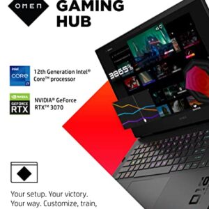 HP OMEN Laptop 16, NVIDIA GeForce RTX 3070, 12th Gen Intel Core i7-12700H, 16 GB RAM, 512 GB SSD, Quad HD IPS Display, Windows 11 Home, RGB Backlit Keyboard, Enhanced Thermals (16-b1020nr, 2022)