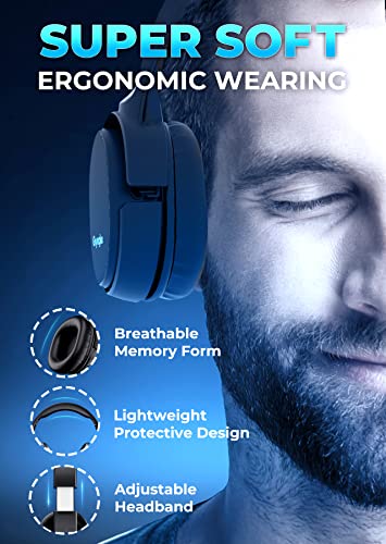 Gvyugke 2.4GHz Wireless Gaming Headset for PS4, PS5, PC, Nintendo Switch, Bluetooth 5.2 Gaming Headphones with Mic for Mobile Device, Noise Canceling, Bass Surround, 50mm Driver, 40H Battery