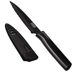 kuhn rikon"colori 1" serrated paring knife, black