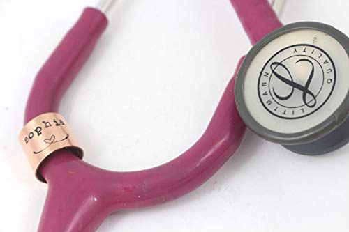 Stethoscope ID Tag - Ring - Littmann - Charm - Personalized Name Tag - Nurse Graduation Gift