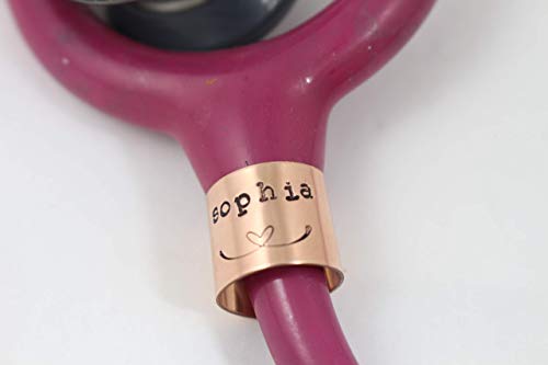 Stethoscope ID Tag - Ring - Littmann - Charm - Personalized Name Tag - Nurse Graduation Gift