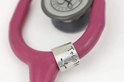 Stethoscope ID Tag - Ring - Littmann - Charm - Personalized Name Tag - Nurse Graduation Gift