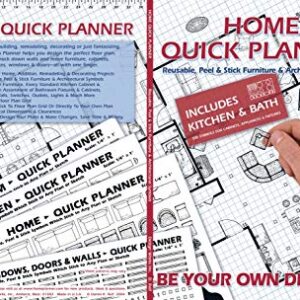 Home Quick Planner: Reusable, Peel & Stick Furniture & Architectural Symbols