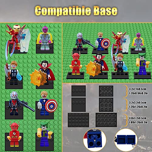 Mini Figures for Building Blocks Kit, 10 PCS Superhero Minifigures Stuffers Set with Bases, Action Figures Toys Gifts for Birthday, Christmas, Easter, Children's Day for Superhero Fans Kids Boys Girls