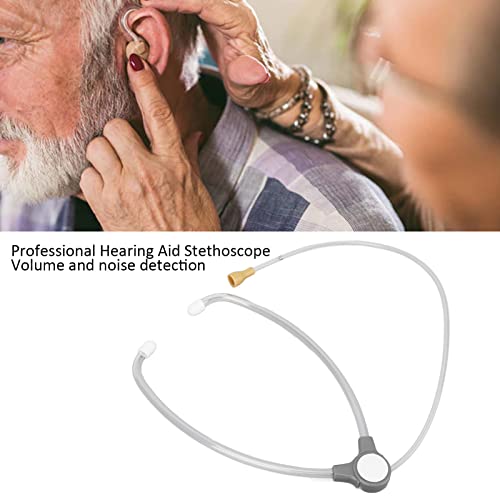 Hearing Aid Listening Stethoscope with Couple Used for Testing BTE, ITE, ITC, CIC, Stethoscope with Damping Home Double Head Sound Detection Earpiece