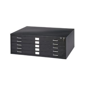 safco products flat file for 36" w x 24" d documents, 5-drawer (additional options sold separately), black