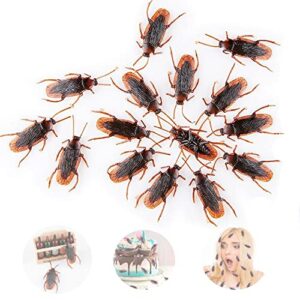 byatoy prank roaches realistic plastic cockroaches, fake roaches prank prop joke toys for halloween decorations, plastic roaches halloween, black scary cockroaches great party favors (10 pack)