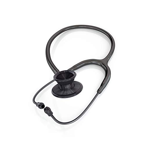 MDF MD One Titanium Stethoscope - Adult - Free-Parts-for-Life & Lifetime Warranty - All Black(Blackout) (MDF777T-BO)